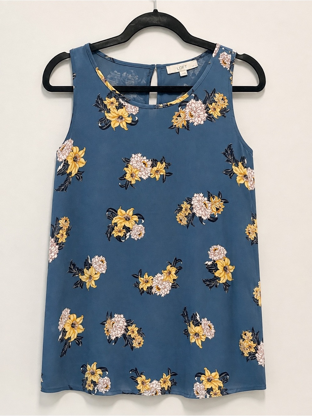 LOFT Petite Floral Sleeveless Blouse Size Large Petite